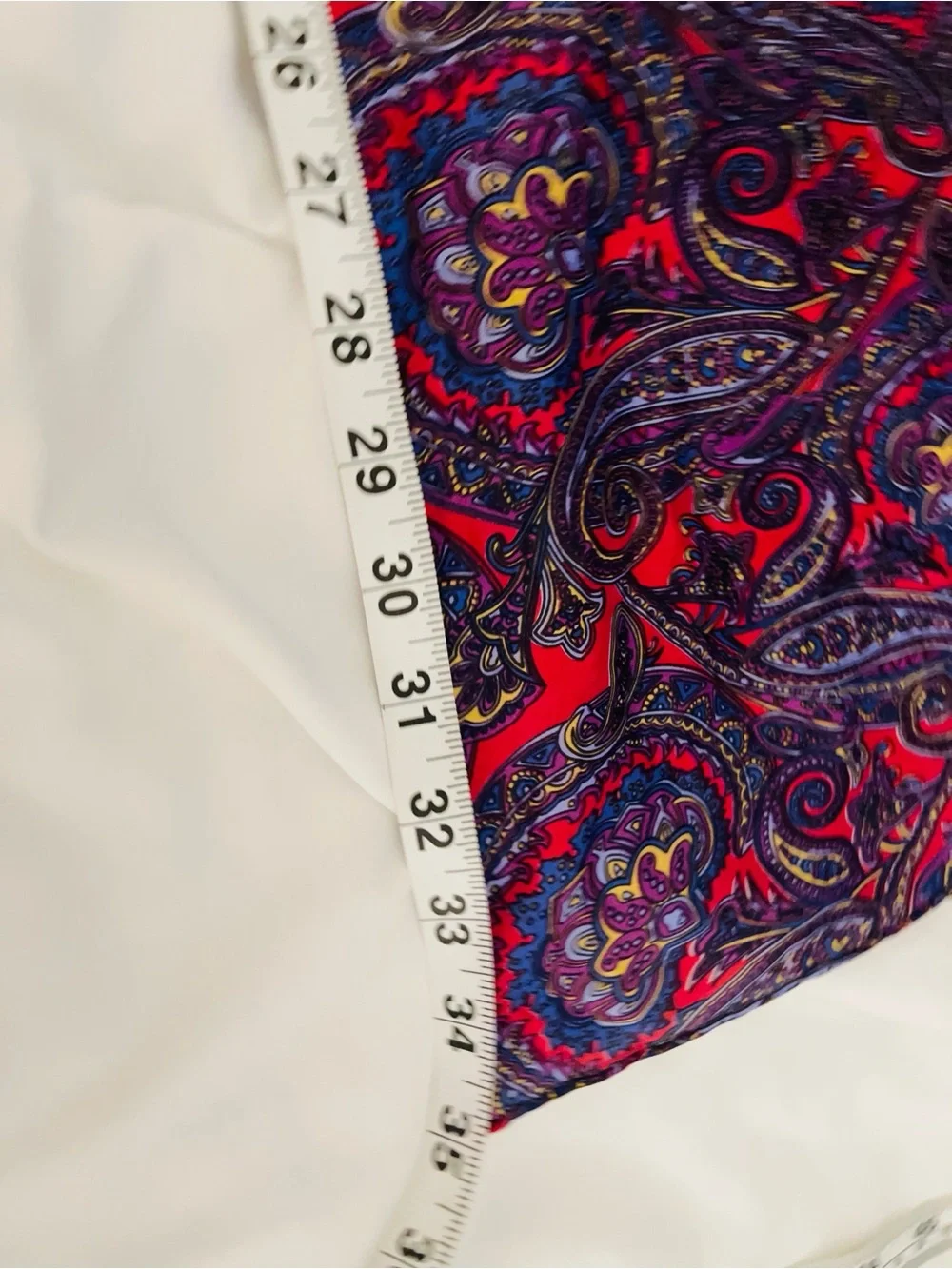 NWOT Women's Silk Red & Purple Paisley Scarf - Lightweight Fashion Accessory